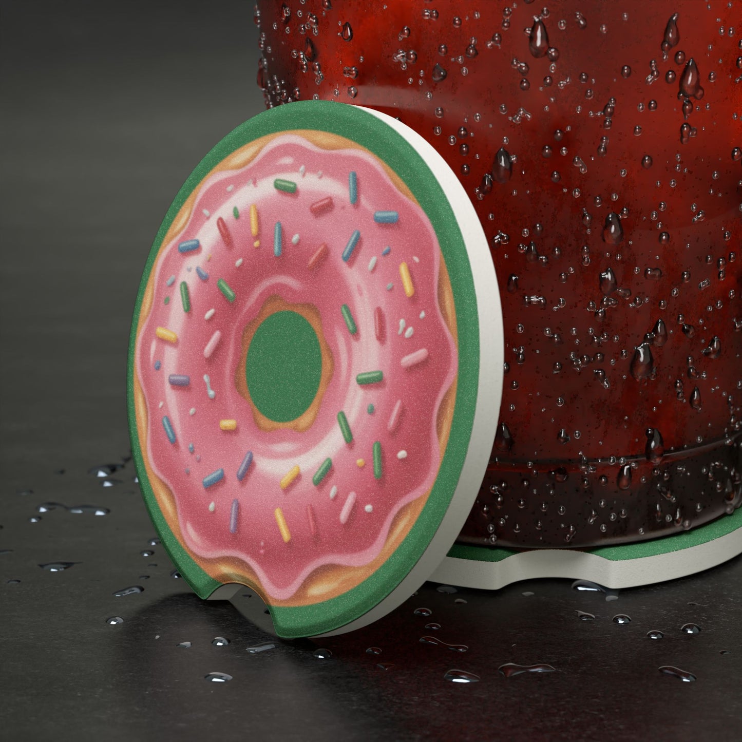 Donut Soapstone Car Coaster