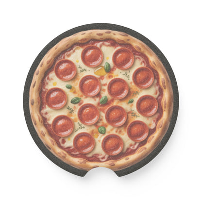 Pizza Soapstone Car Coaster