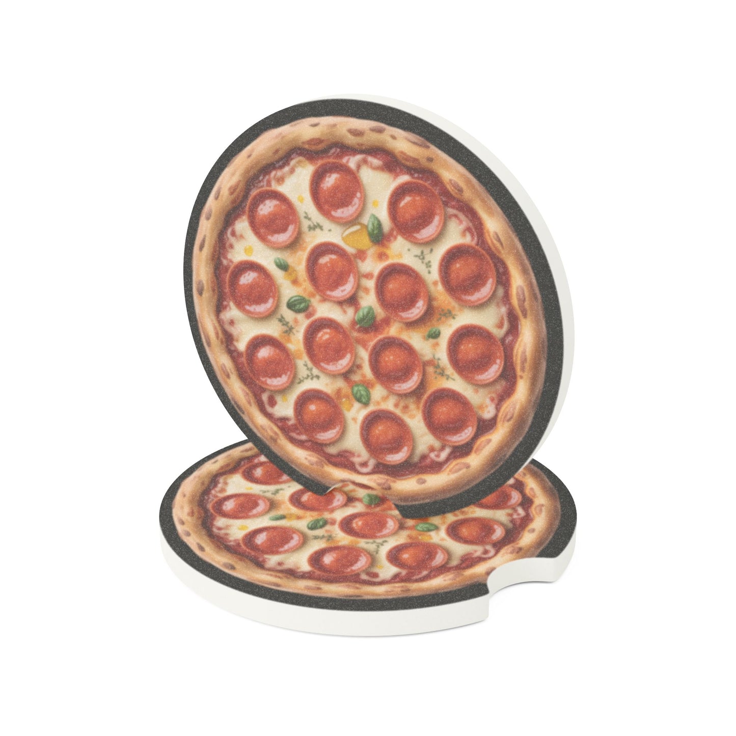 Pizza Soapstone Car Coaster