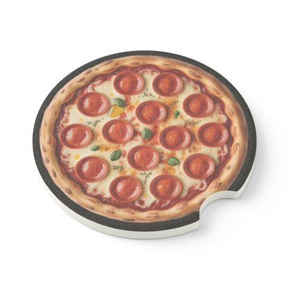 Pizza Soapstone Car Coaster