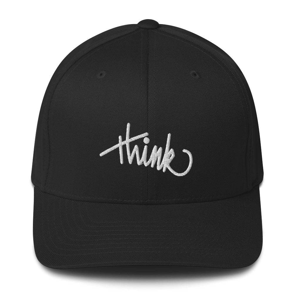think | Premium Fitted Hat