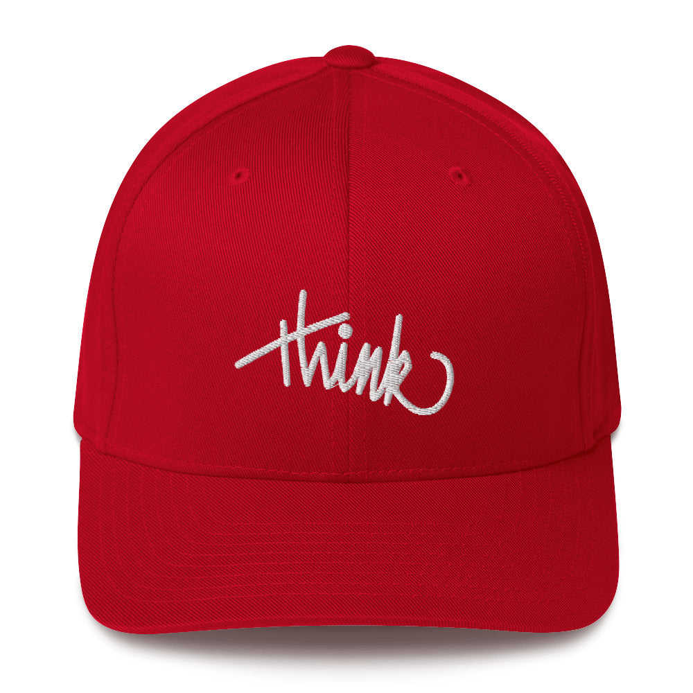 think | Premium Fitted Hat