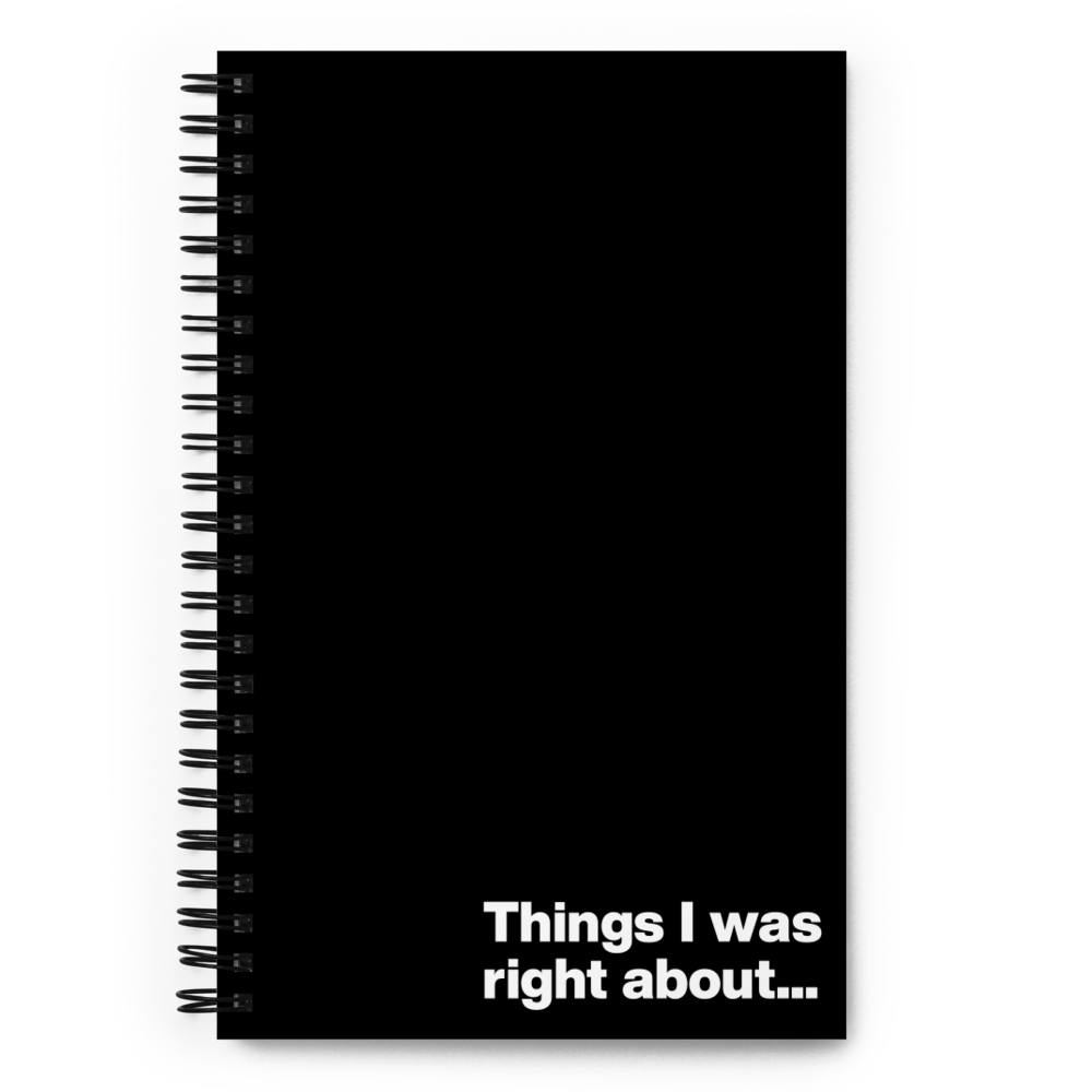 Things I was right about... - Spiral Dot Grid Notebook